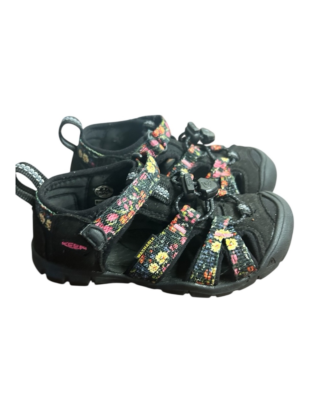 KEEN Seacamp II CNX little Kids 9 Black Floral  Closed-Toe Sport water Sandals.